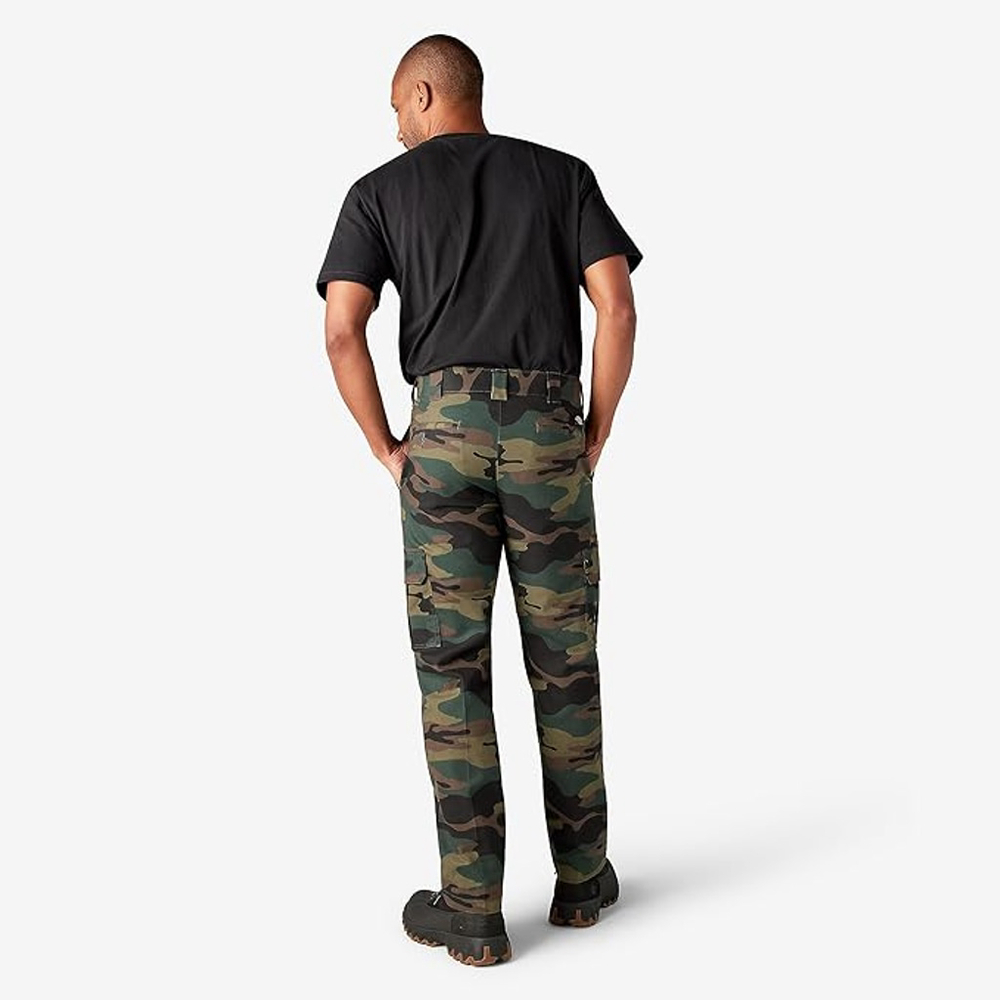 Dickies Men's Slim Fit Straight Leg Cargo Pants, Hunter Green Camo, 34W x 34L - Picture 4 of 12